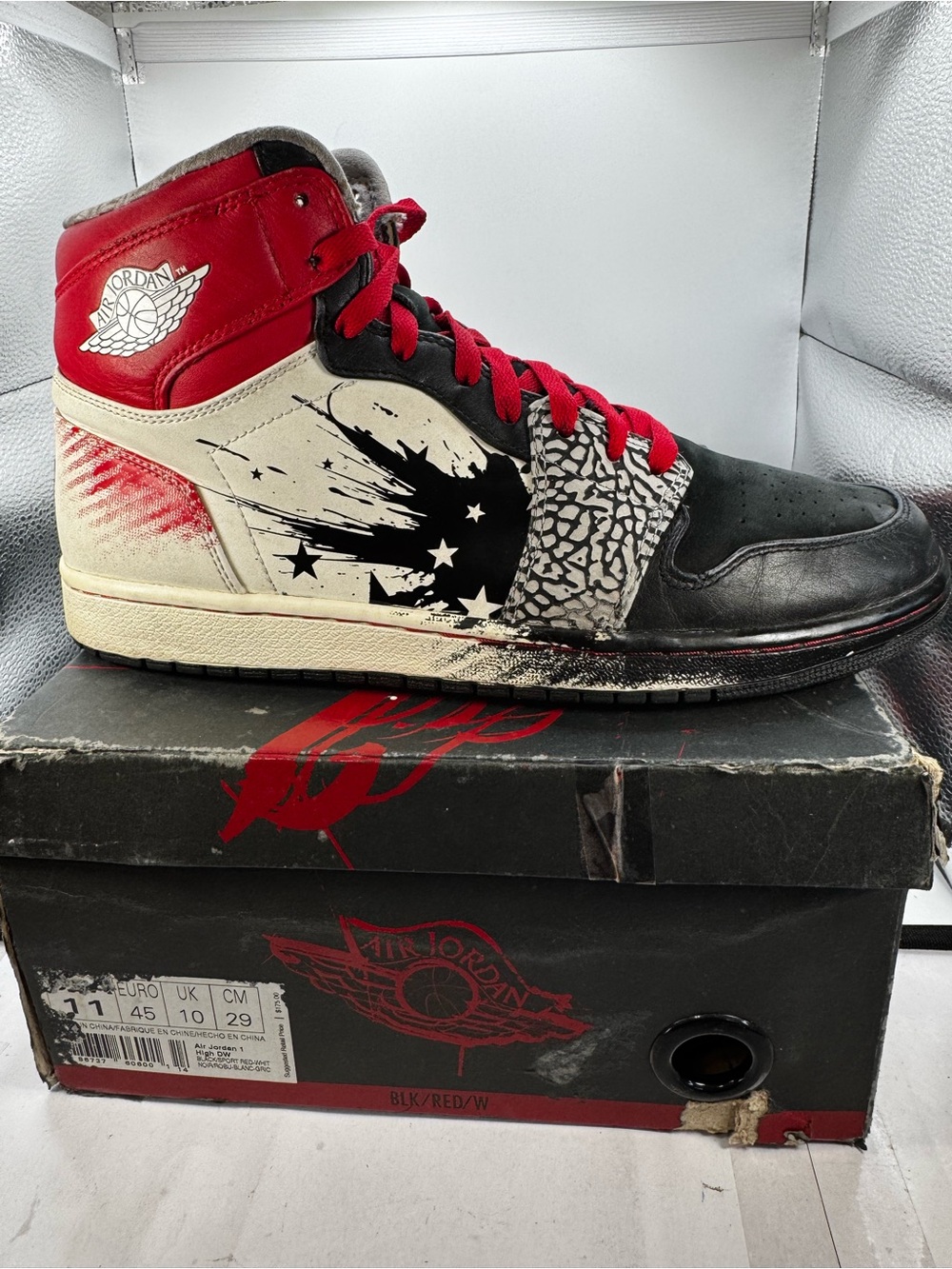 Jordan Men’s High-Top Sneaker — Black / Red / White